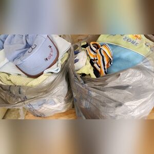 Baby Clothing Bundle - Blue, Green, Orange Stripes